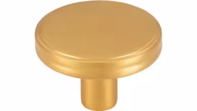 Knopf Kümmersbruck Druckguss gold matt gebürstet - 35 mm lang  vor weißem Hintergrund