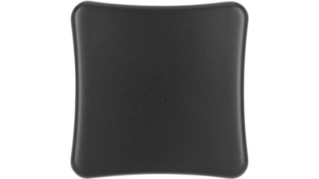 Knopf Wölfersheim Druckguss schwarz matt pulverbeschichtet - 30 mm lang  vor weißem Hintergrund