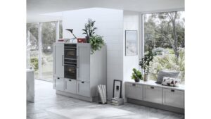 Muschelgriff-Zahna-Elster-schwarz-Zinkdruckguss-laenge-94-917334-anwendung Muschel Zahna-Elster Druckguss schwarz matt pulverbeschichtet - 94 mm lang vor weißem Hintergrund