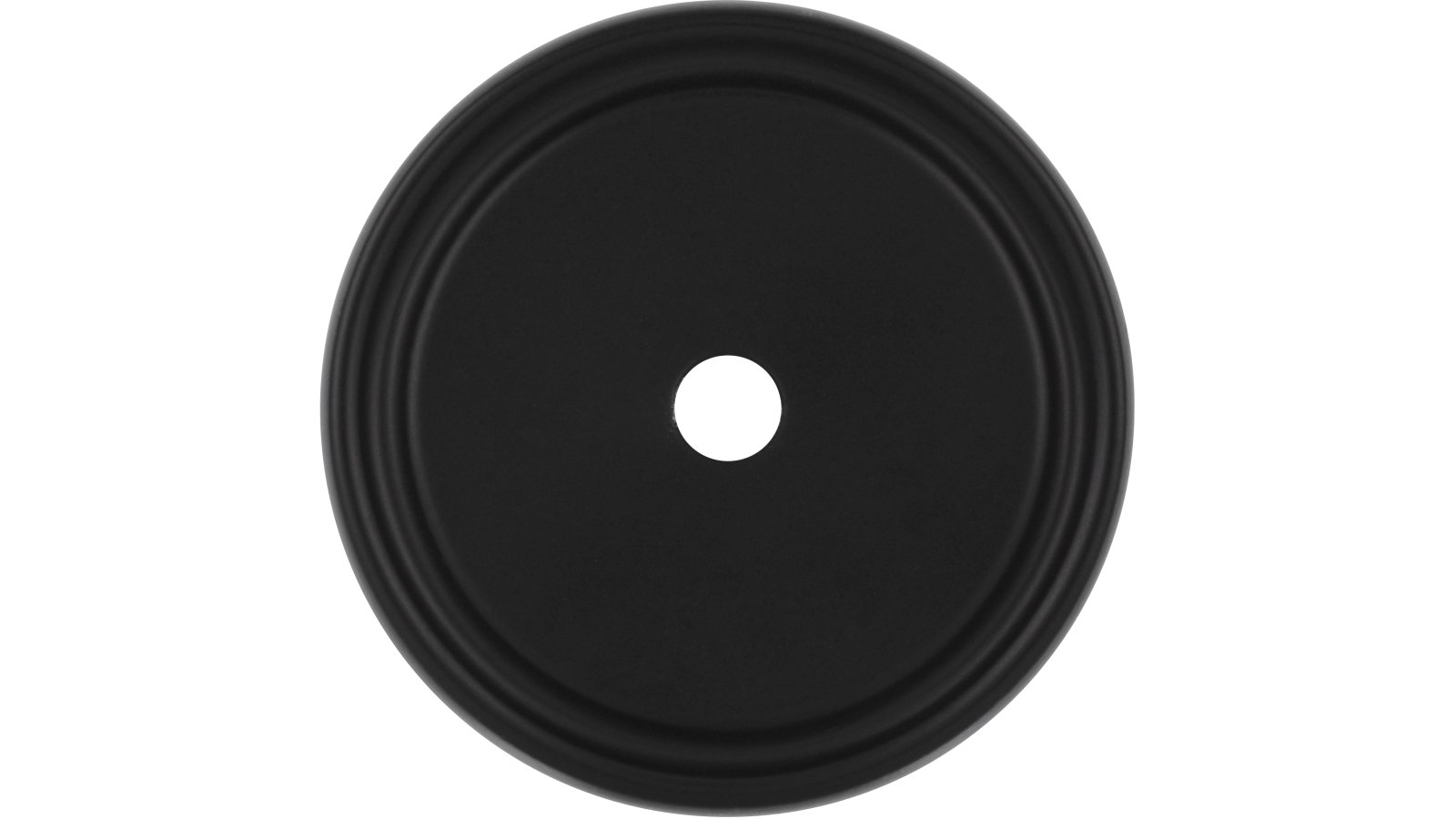 Unterlage Bad Lauchstädt Druckguss schwarz matt pulverbeschichtet - 35 mm lang  vor weißem Hintergrund