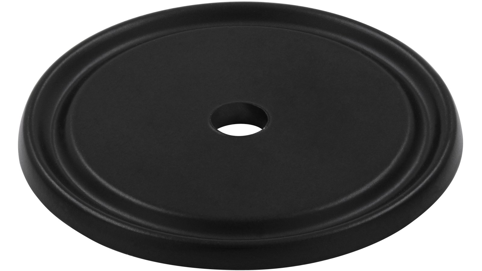 Unterlage Bad Lauchstädt Druckguss schwarz matt pulverbeschichtet - 35 mm lang  vor weißem Hintergrund