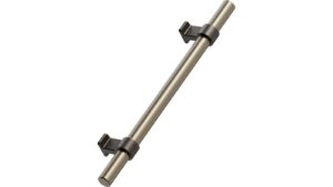 Moebelgriff-BOND-alufarbig-messing-Aluminium-Messing-Zinkdruckguss-laenge-1178-FP-001542 Griff BOND Aluminium-Zink - Antique brown/Fein gebürstetes Messing - 1178 mm lang vor weißem Hintergrund