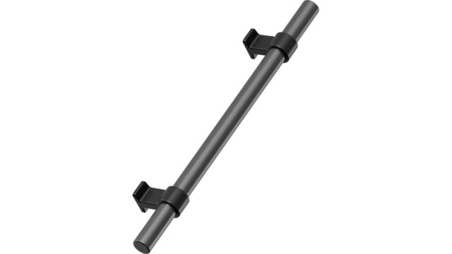 Griff BOND Aluminium-Zink - Schwarz matt/Gun-metal - 250 mm lang vor weißem Hintergrund