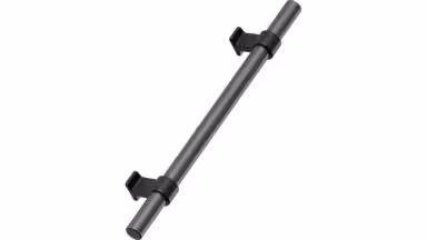 Griff BOND Aluminium-Zink - Schwarz matt/Gun-metal - 410 mm lang  vor weißem Hintergrund