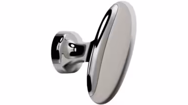 Knopf BARON-T Zink - Glanz Nickel - 60 mm lang  vor weißem Hintergrund