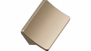 Griffleiste CIEL Aluminium - Mattiertes Messing - 50 mm lang vor weißem Hintergrund