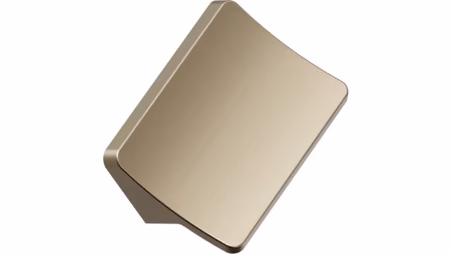 Griffleiste CIEL Aluminium - Mattiertes Messing - 50 mm lang vor weißem Hintergrund