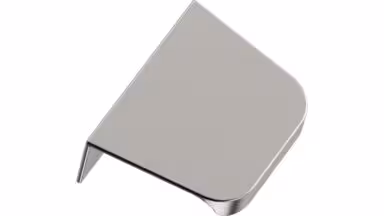 Griffleiste COMET Aluminium - Edelstahloptik matt - 50 mm lang  vor weißem Hintergrund