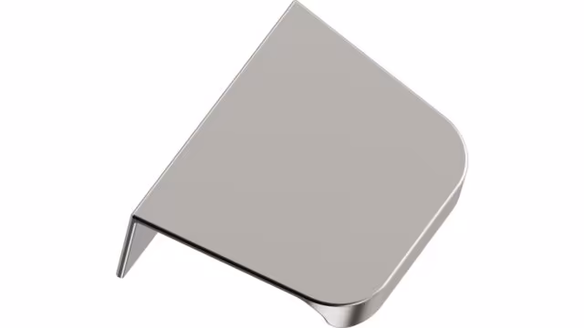 Griffleiste COMET Aluminium - Edelstahloptik matt - 50 mm lang  vor weißem Hintergrund