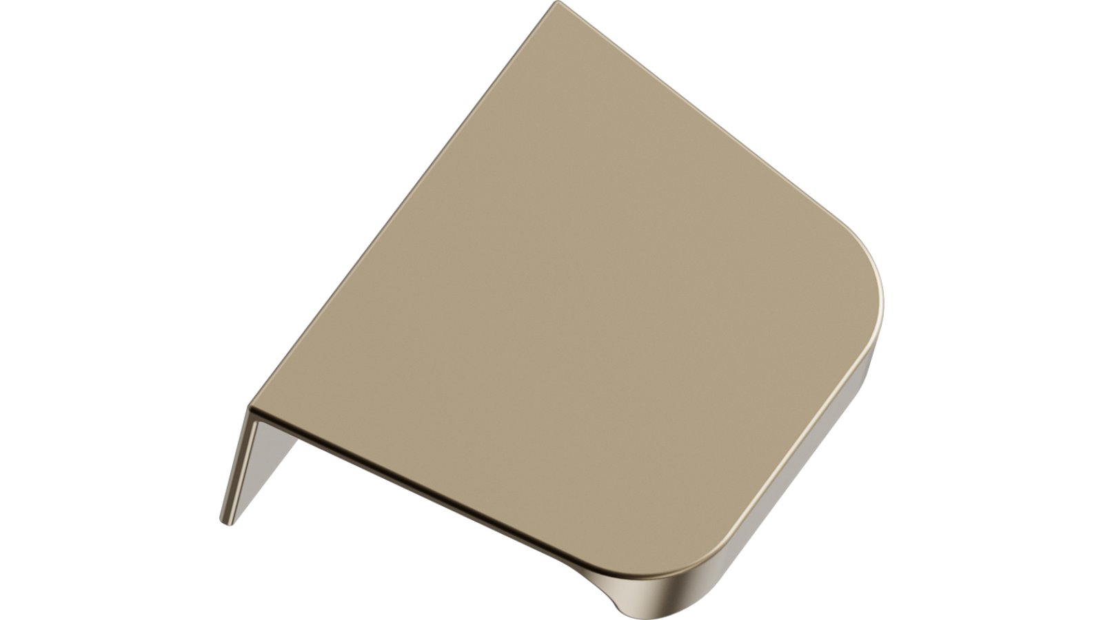 Griffleiste COMET Aluminium - Mattiertes Messing - 50 mm lang  vor weißem Hintergrund