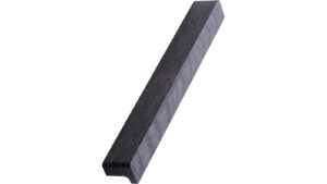 Griffleiste ELAN-Wood Eiche FSC 100% - Dunkelbraun - 600 mm lang vor weißem Hintergrund