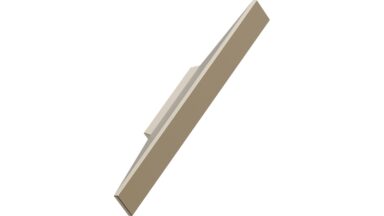 Griffleiste FACET Aluminium - Mattiertes Messing - 156 mm lang vor weißem Hintergrund
