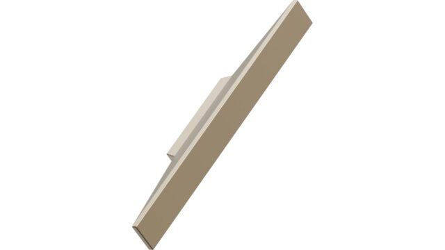 Griffleiste FACET Aluminium - Mattiertes Messing - 156 mm lang vor weißem Hintergrund