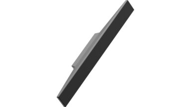 Griffleiste FACET Aluminium - Mattschwarz - 156 mm lang vor weißem Hintergrund