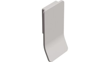 Griffleiste LEAF Zink - Beige Arizona - 43 mm lang vor weißem Hintergrund