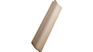 Griffleiste LEAF Zink - Messing gebürstet - 200 mm lang vor weißem Hintergrund