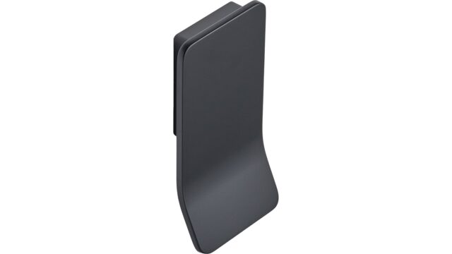 Griffleiste LEAF Zink - Schwarz matt - 43 mm lang  vor weißem Hintergrund
