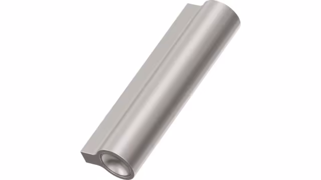 Griffleiste LUCENTE Aluminium - Edelstahloptik matt - 100 mm lang vor weißem Hintergrund
