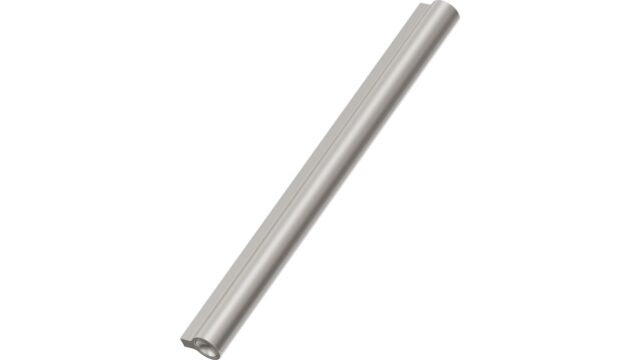 Griffleiste LUCENTE Aluminium - Edelstahloptik matt - 300 mm lang vor weißem Hintergrund
