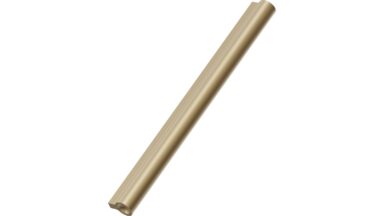 Griffleiste LUCENTE Aluminium - Mattiertes Messing - 300 mm lang  vor weißem Hintergrund
