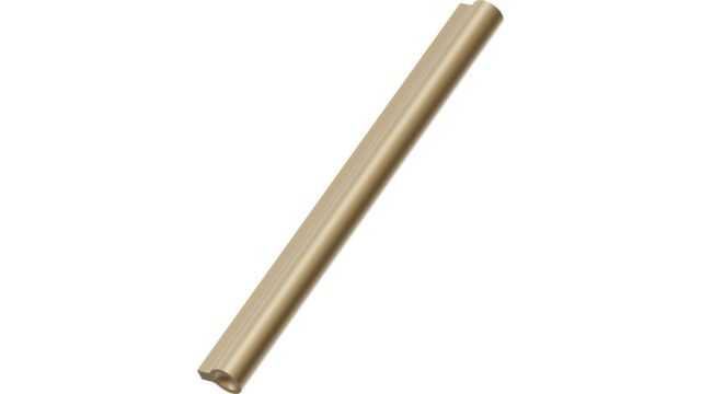 Griffleiste LUCENTE Aluminium - Mattiertes Messing - 300 mm lang vor weißem Hintergrund