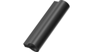 Griffleiste LUCENTE Aluminium - Mattschwarz - 100 mm lang vor weißem Hintergrund