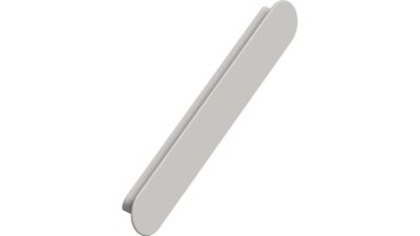 Griffleiste MIRO Zink - Beige - 190 mm lang  vor weißem Hintergrund