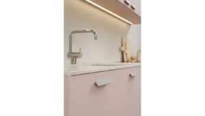 Griffleiste MIRO Zink - Beige - 190 mm lang  vor weißem Hintergrund