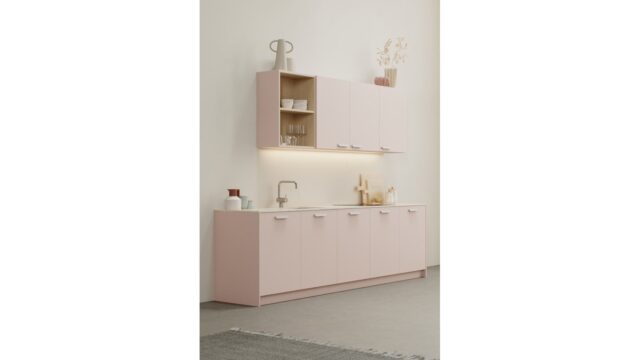 Griffleiste MIRO Zink - Beige - 190 mm lang  vor weißem Hintergrund