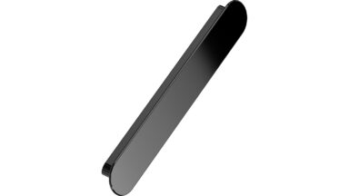 Griffleiste MIRO Zink - Schwarz Nickel - 190 mm lang vor weißem Hintergrund