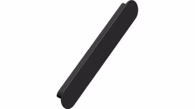 Griffleiste MIRO Zink - Schwarz matt - 190 mm lang vor weißem Hintergrund