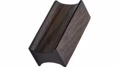 Griffleiste TRACK-WOOD Eiche FSC 100% - Dunkelbraun - 50 mm lang vor weißem Hintergrund