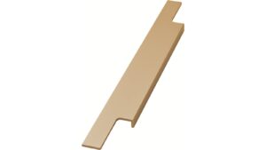 Griffleiste TRIM Aluminium - Messing gebürstet - 295 mm lang  vor weißem Hintergrund