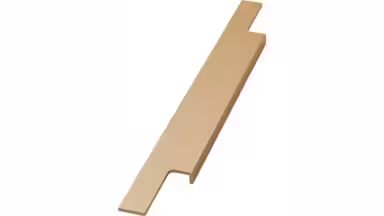 Griffleiste TRIM Aluminium - Messing gebürstet - 745 mm lang vor weißem Hintergrund