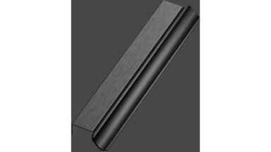 Griffleiste VOLET Aluminium - Gebürstet matt schwarz - 220 mm lang  vor weißem Hintergrund