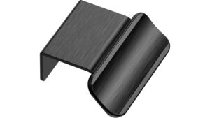 Griffleiste VOLET Aluminium - Gebürstet matt schwarz - 52 mm lang  vor weißem Hintergrund