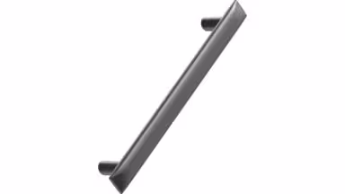Griff FLOW Zink - Gun-metal - 196 mm lang vor weißem Hintergrund