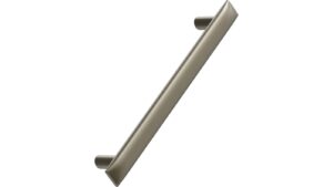 Griff FLOW Zink - Messing gebürstet - 196 mm lang  vor weißem Hintergrund