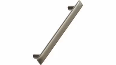 Griff FLOW Zink - Messing gebürstet - 196 mm lang vor weißem Hintergrund