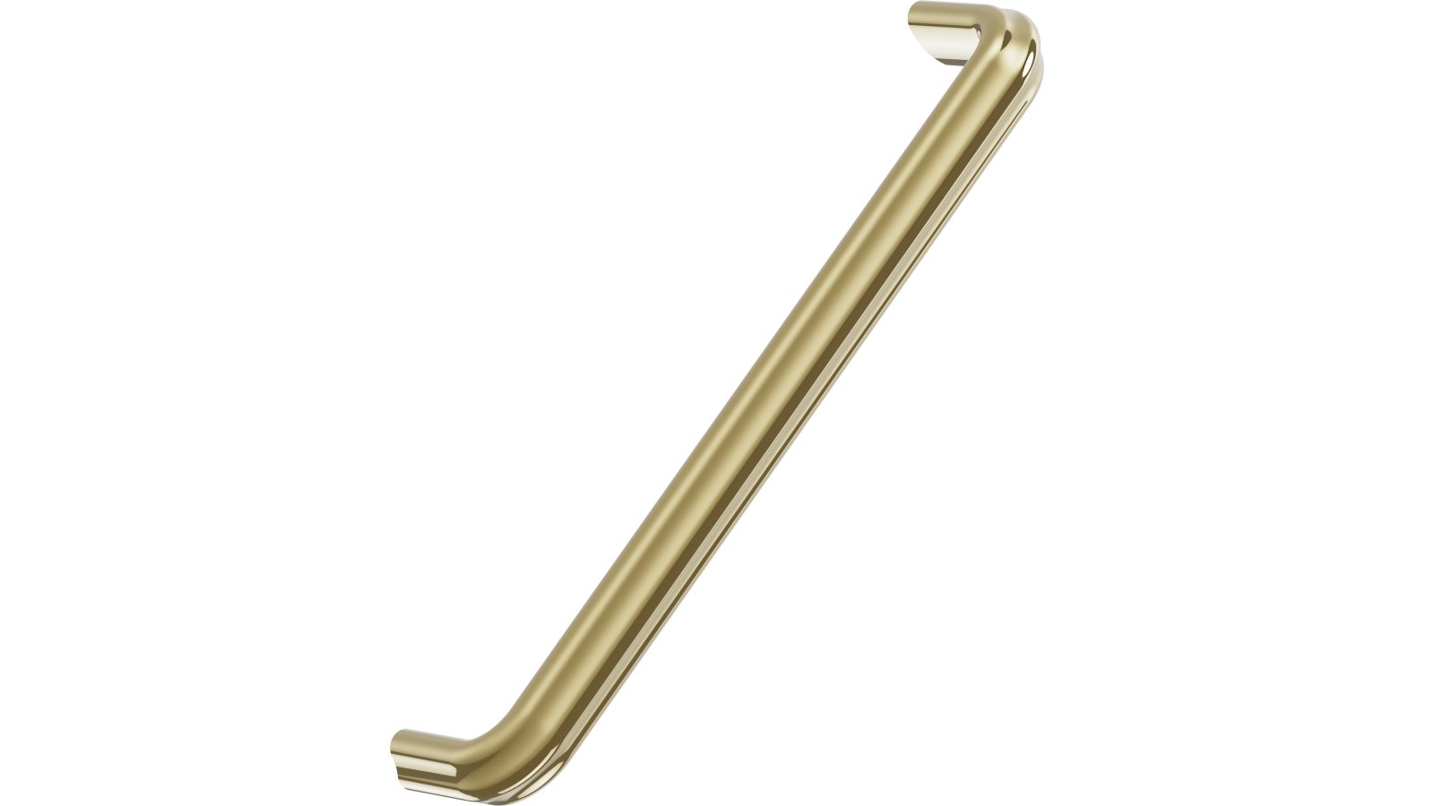 Moebelgriff-GRACE-messing-Messing-laenge-169-FP-001335 Griff GRACE Bleifreier Messing - Poliert Messing - 169 mm lang vor weißem Hintergrund