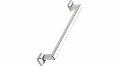 Griff HERITAGE Zink - Glanz Nickel - 190 mm lang vor weißem Hintergrund