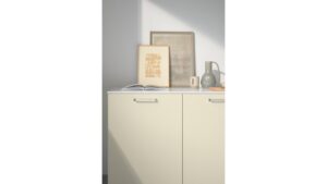 Griff HERITAGE Zink - Glanz Nickel - 190 mm lang  vor weißem Hintergrund