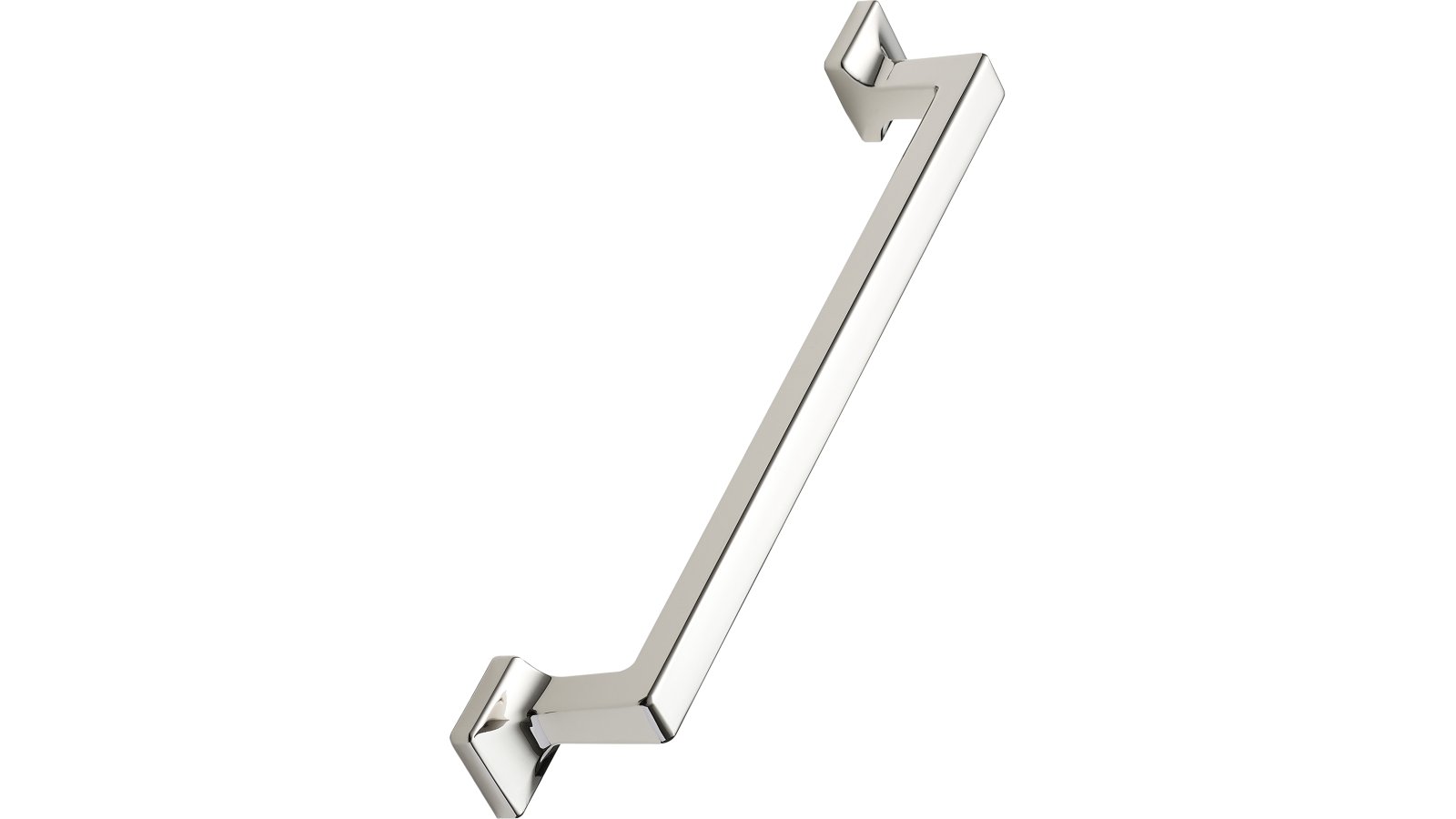 Griff HERITAGE Zink - Glanz Nickel - 190 mm lang  vor weißem Hintergrund