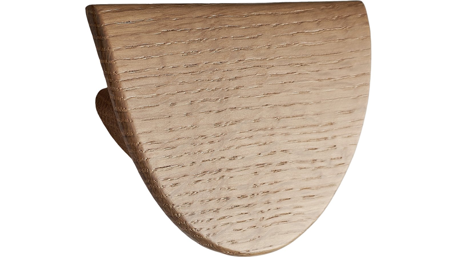 Griff HORIZON-LARGE-WOOD Eiche FSC 100% - Lackiert - 140 mm lang  vor weißem Hintergrund