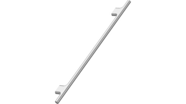 Griff KOUPE Aluminium - Edelstahloptik - 356 mm lang  vor weißem Hintergrund