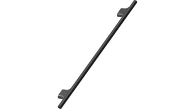Griff KOUPE Aluminium - Mattschwarz - 356 mm lang vor weißem Hintergrund