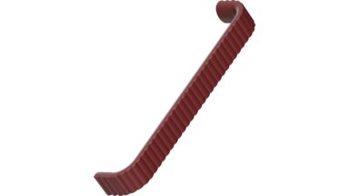 Griff LACE Zink - Rot - 171 mm lang vor weißem Hintergrund