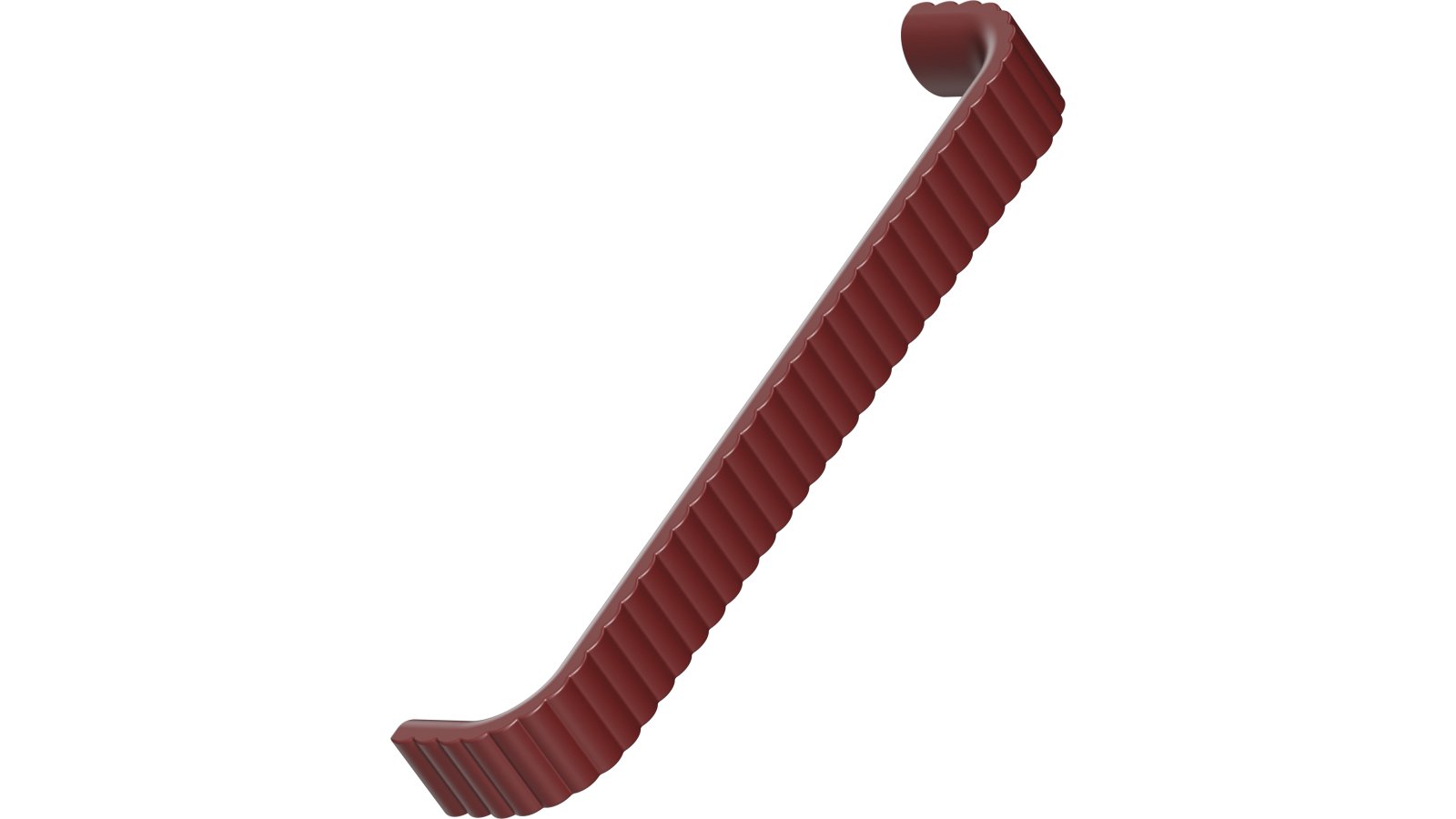 Griff LACE Zink - Rot - 171 mm lang  vor weißem Hintergrund