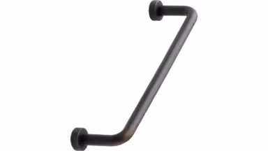 Griff LOUNGE Zink - Braun antik - 142 mm lang vor weißem Hintergrund