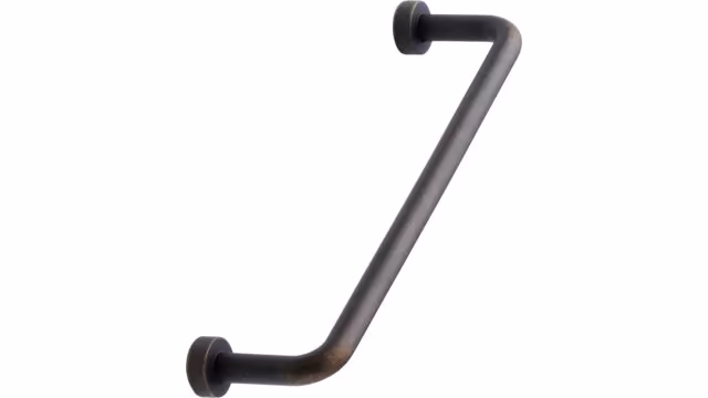 Griff LOUNGE Zink - Braun antik - 142 mm lang  vor weißem Hintergrund